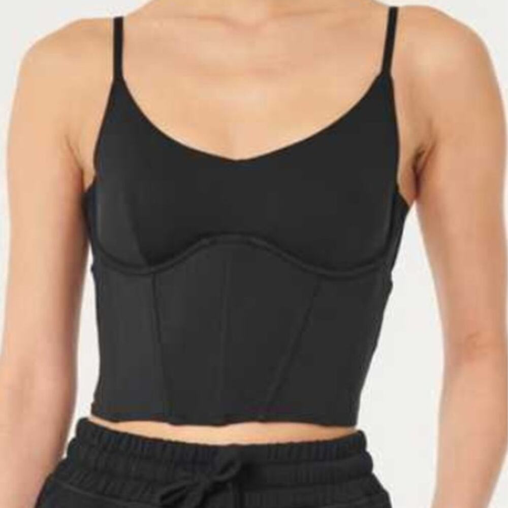 Gilly Hicks Black Corset Tank Top Large